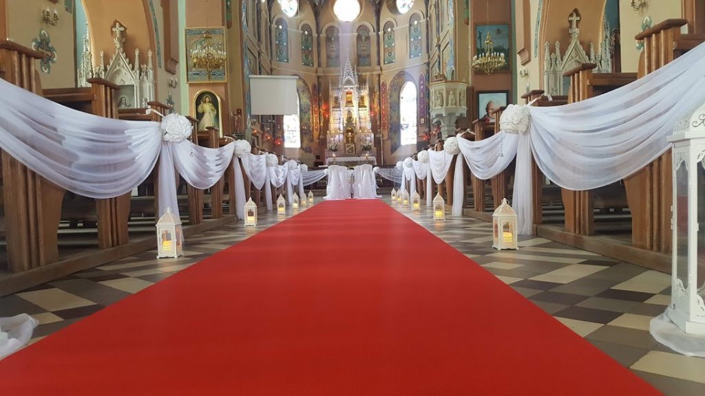 Czerwony Dywan na Ślub - wypozyczenie-dekoracji, dywany - www.dekoracjawesel.pl